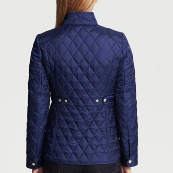 Banana Republic Blue Quilted Coat Size M - Picture 2 of 8
